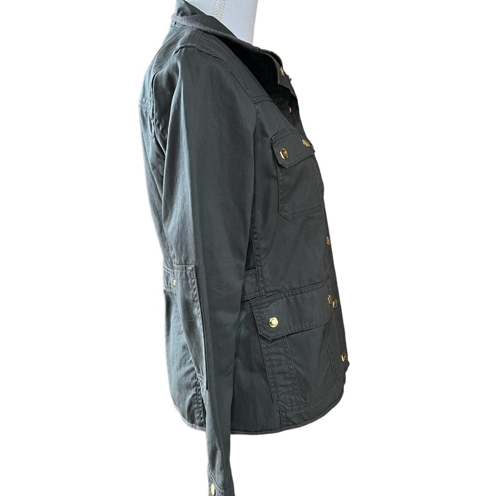 J CREW WOMENS RELAXED FIT GREEN BOYFRIEND FIELD JACKET SIZE SMALL - Picture 5 of 13